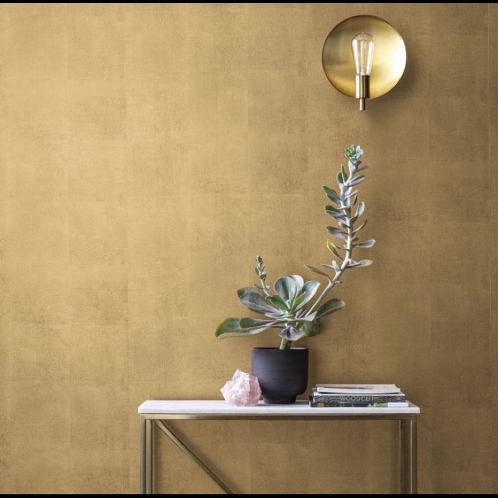 Metallic Leaf Peel & Stick Wallpaper Gold Project 62